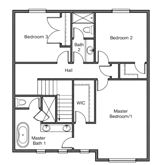 Charleston upper floor plan