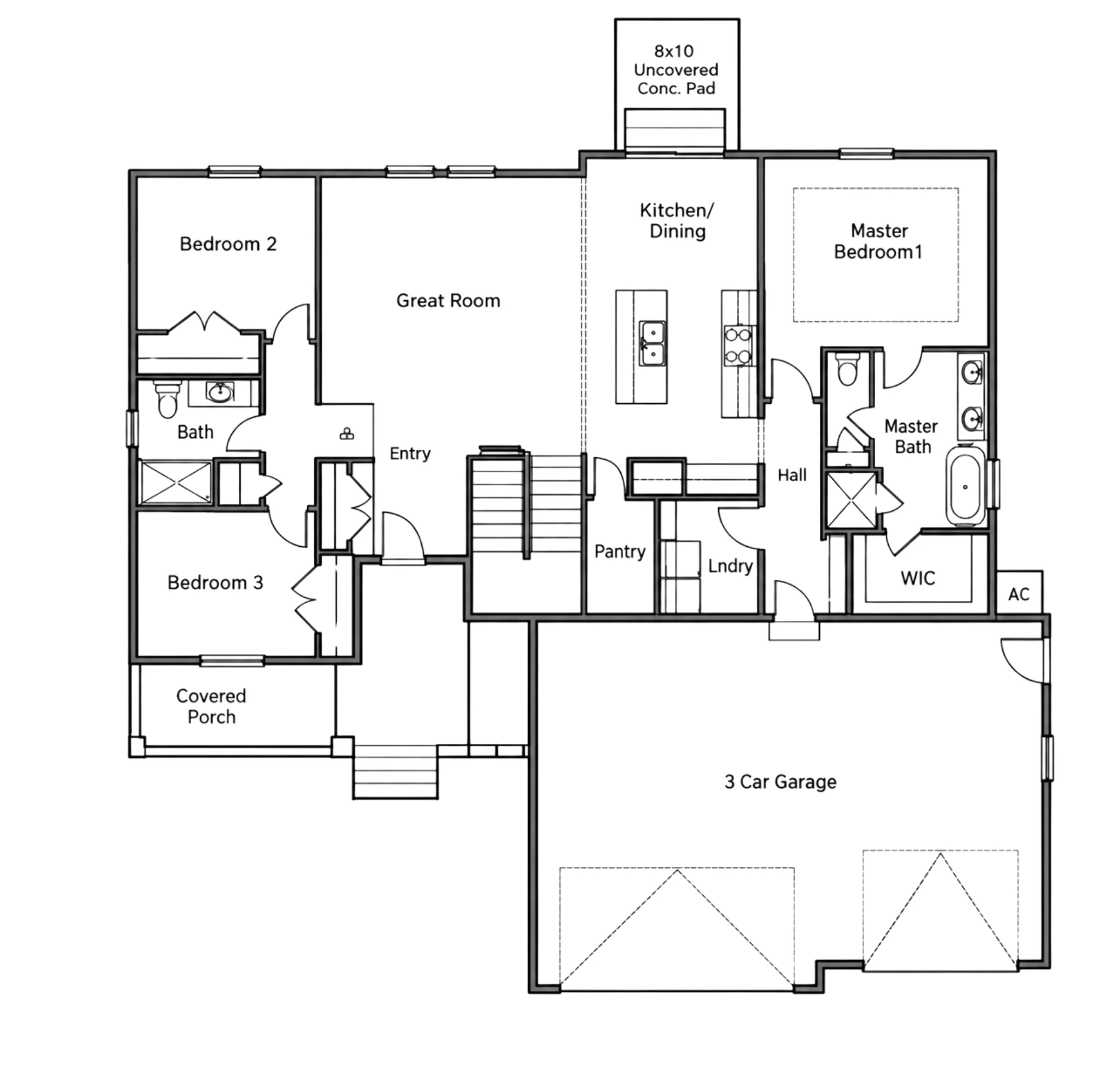 Ponderosa main floor plan