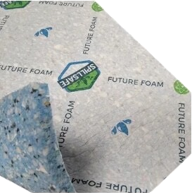 Memory foam carpet pad with moisture barrier