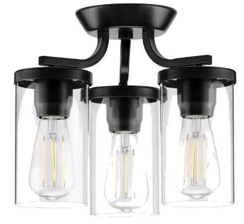 Progress Lighting Lassiter Semi-Flushmount - Black
