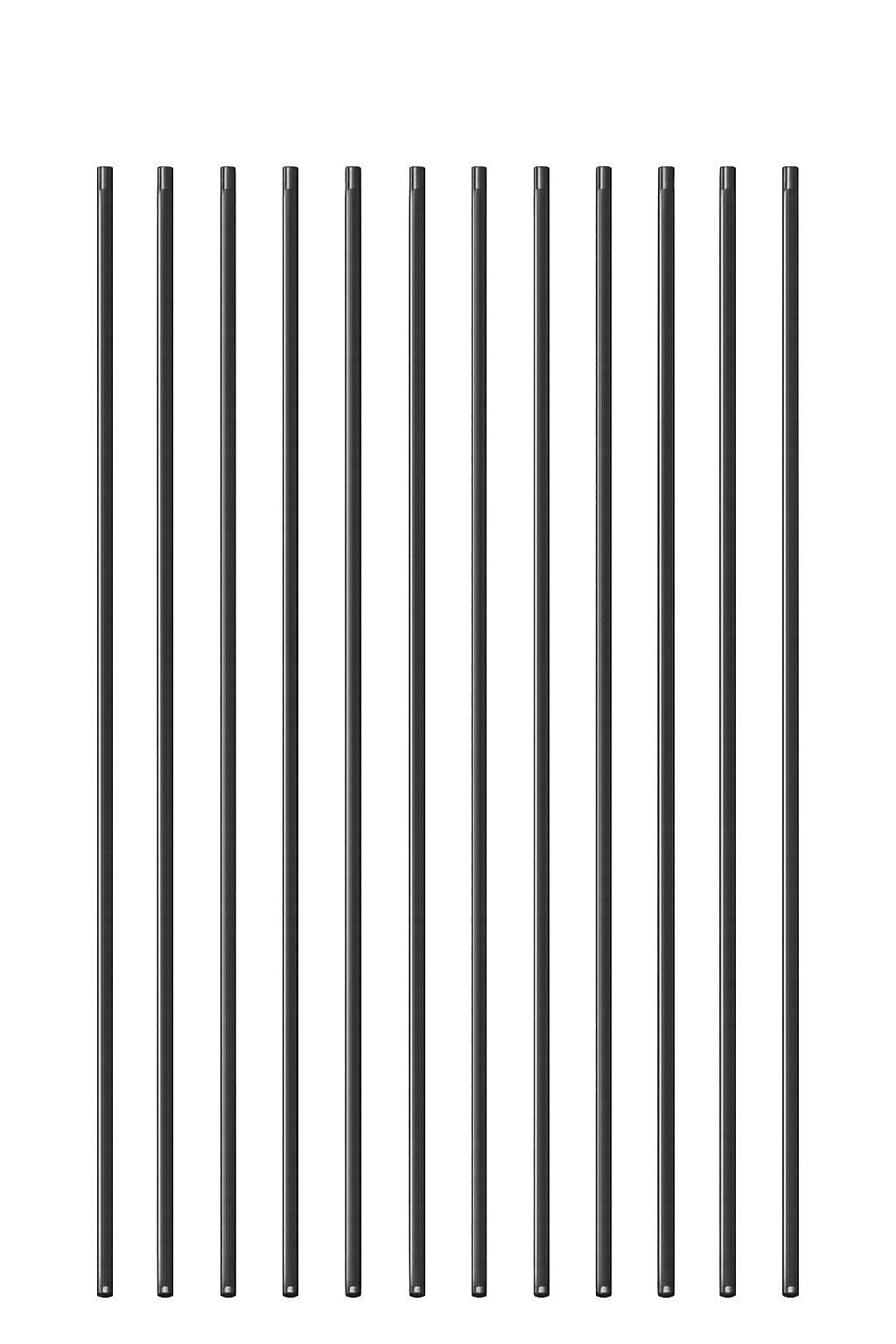 Baluster STPLA44 Square Flat Black