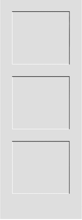 Molded - 3 Panel Equal Shaker Smooth Square