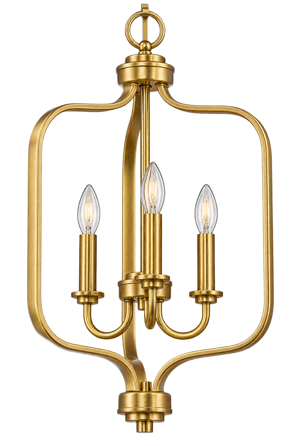 Brass Cage Lantern Pendant - Gold