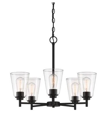 Actual dining room chandelier, client-confirmed photo, white background removed via blend mode