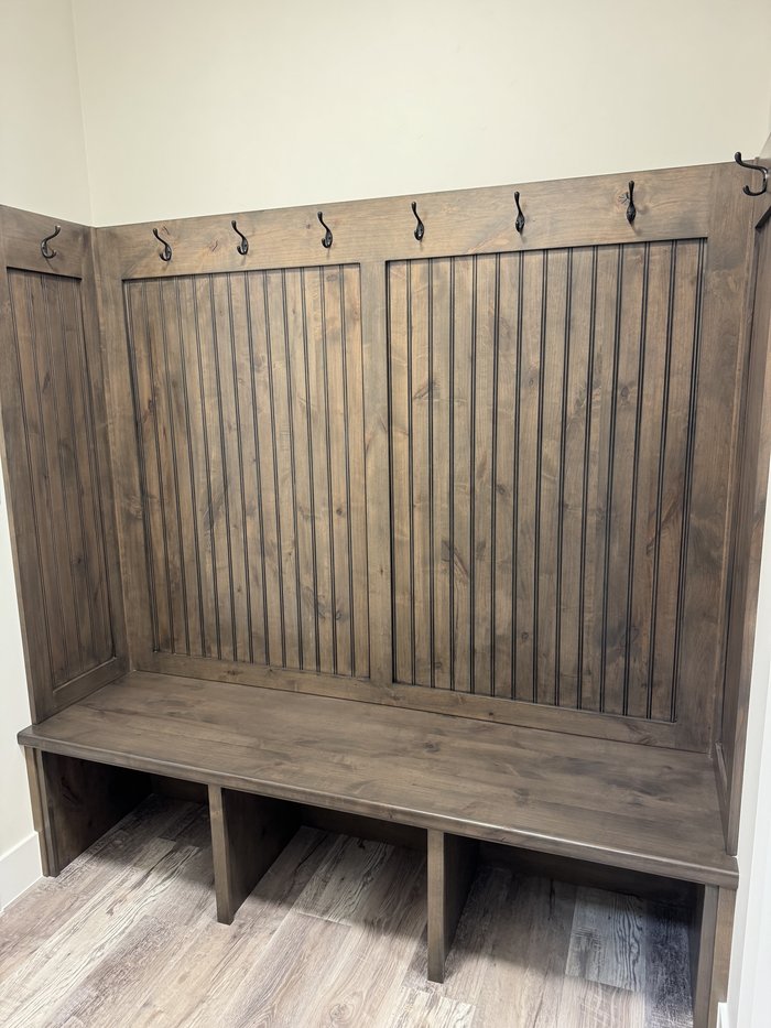 Mudroom bench, client-confirmed photo
